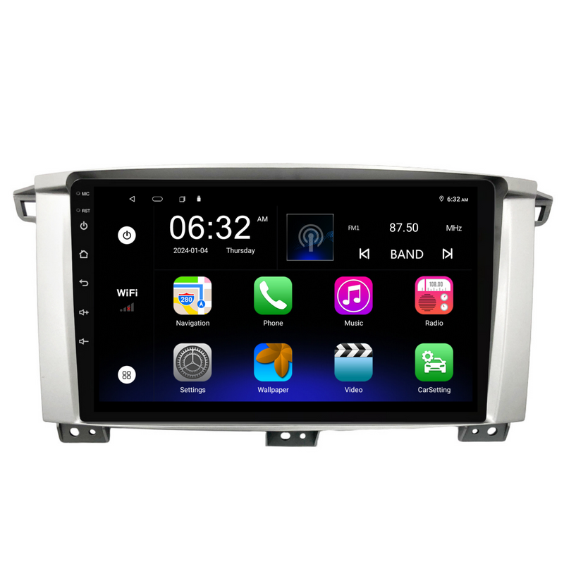 Load image into Gallery viewer, Toyota Landcruiser 100 Series 9" (2002-2007) Plug & Play Head Unit Upgrade Kit: Car Radio with Wireless & Wired Apple CarPlay & Android Auto