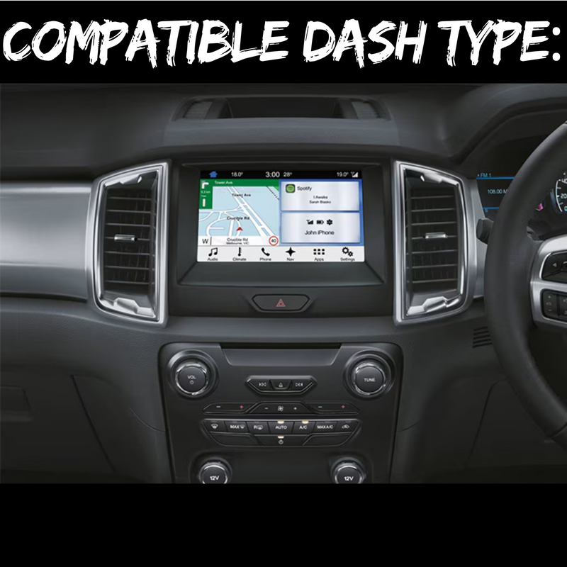 Load image into Gallery viewer, Ford Ranger / Everest BLACK (2015-2020) Plug & Play Head Unit Upgrade Kit: Car Radio with Wireless & Wired Apple CarPlay & Android Auto