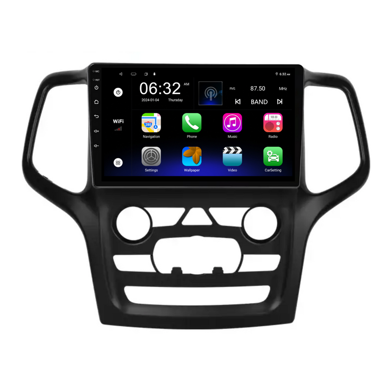Load image into Gallery viewer, Jeep Grand Cherokee (2014-2022) Plug & Play Head Unit Upgrade Kit: Car Radio with Wireless & Wired Apple CarPlay & Android Auto