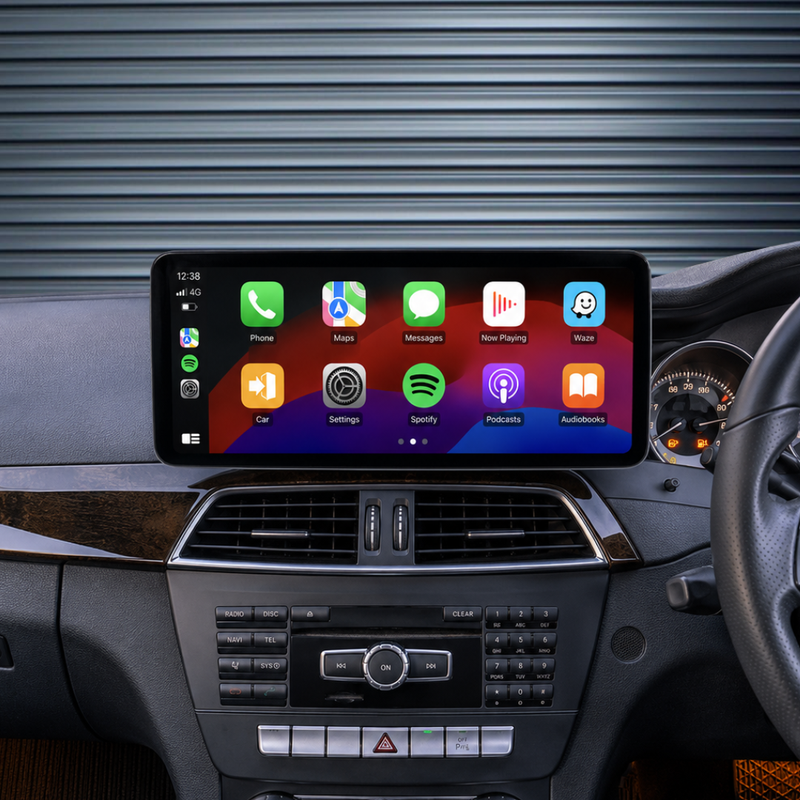 Load image into Gallery viewer, Mercedes Benz C-Class W204 (2012-2014) 12.3" HD Large Premium Plug & Play Head Unit Upgrade Kit: Car Radio with Wireless & Wired Apple CarPlay & Android Auto