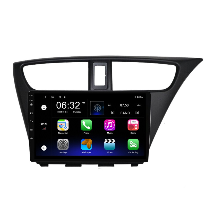 Load image into Gallery viewer, Honda Civic Hatch (2012-2016) Plug & Play Head Unit Upgrade Kit: Car Radio with Wireless & Wired Apple CarPlay & Android Auto