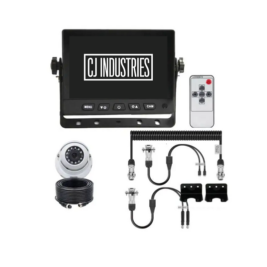Heavy Duty Caravan / Truck Reverse Camera Kit with Monitor + Suzy Coil Quick Connect Kit