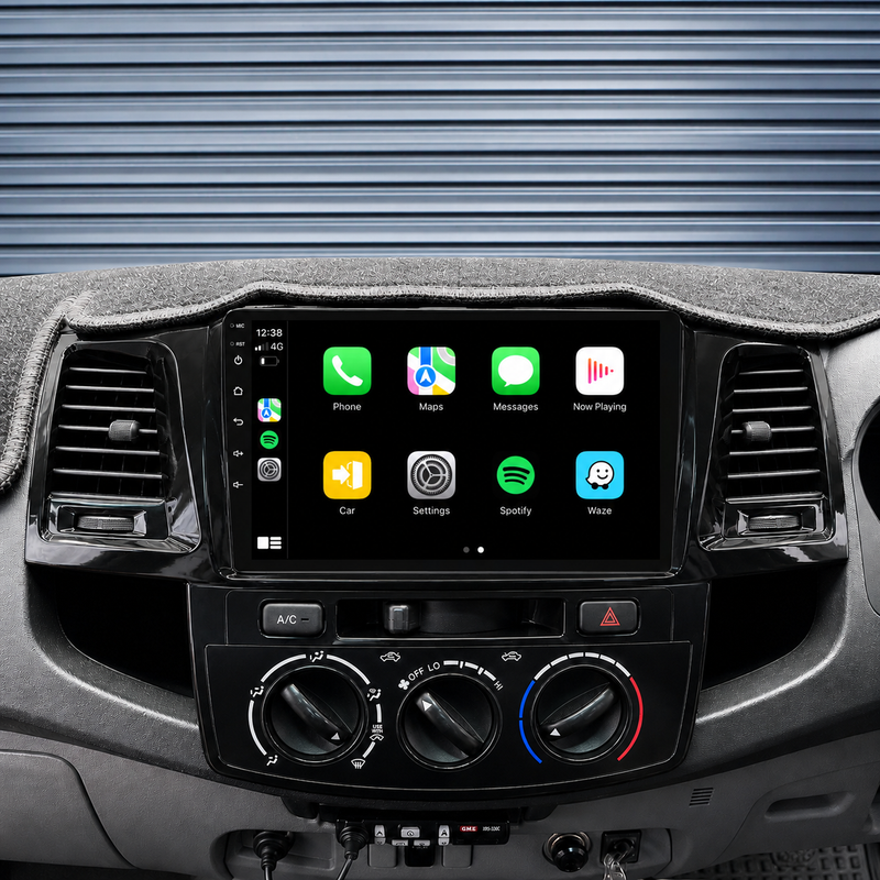 Load image into Gallery viewer, Toyota Hilux / N70 Manual AC (2005-2014) Plug & Play Head Unit Upgrade Kit: Car Radio with Wireless & Wired Apple CarPlay & Android Auto