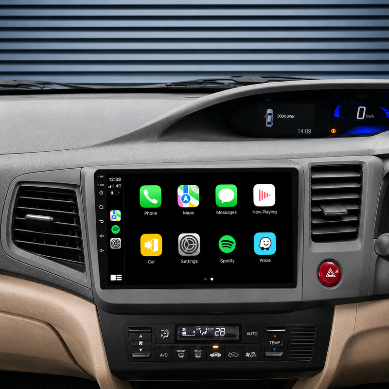Load image into Gallery viewer, Honda Civic (2012-2015) Plug & Play Head Unit Upgrade Kit: Car Radio with Wireless & Wired Apple CarPlay & Android Auto