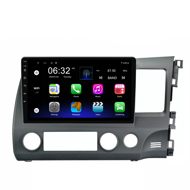 Load image into Gallery viewer, Honda Civic (2007-2011) Plug & Play Head Unit Upgrade Kit: Car Radio with Wireless & Wired Apple CarPlay & Android Auto