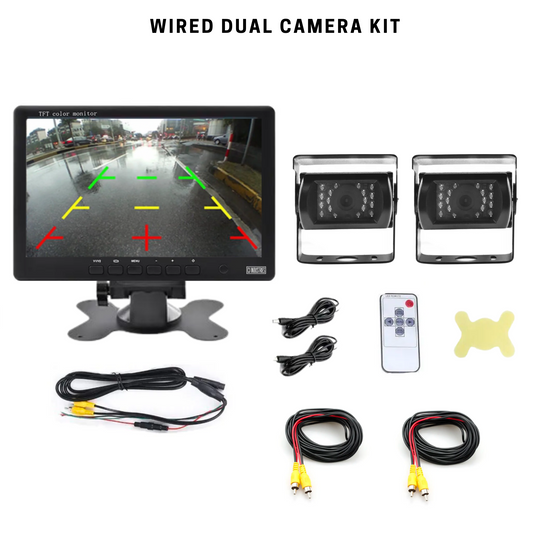 Wired Dual Camera Reverse Camera Kit (with Monitor)