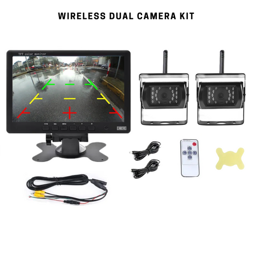 Wireless Dual Camera Reverse Camera Kit (with Monitor)