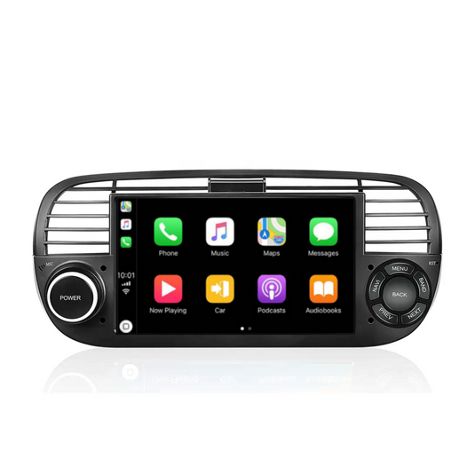 Fiat 500 (2007-2015) Plug & Play Head Unit Upgrade Kit: Car Radio with Wireless & Wired Apple CarPlay & Android Auto