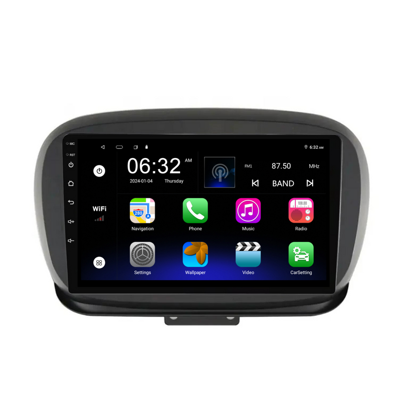 Load image into Gallery viewer, Fiat 500X (2014-2019) Plug & Play Head Unit Upgrade Kit: Car Radio with Wireless & Wired Apple CarPlay & Android Auto