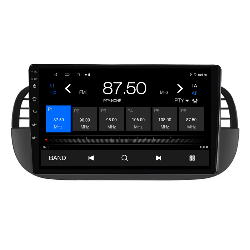 Load image into Gallery viewer, Fiat 500 (2007-2015) BLACK Plug & Play Head Unit Upgrade Kit: Car Radio with Wireless & Wired Apple CarPlay & Android Auto