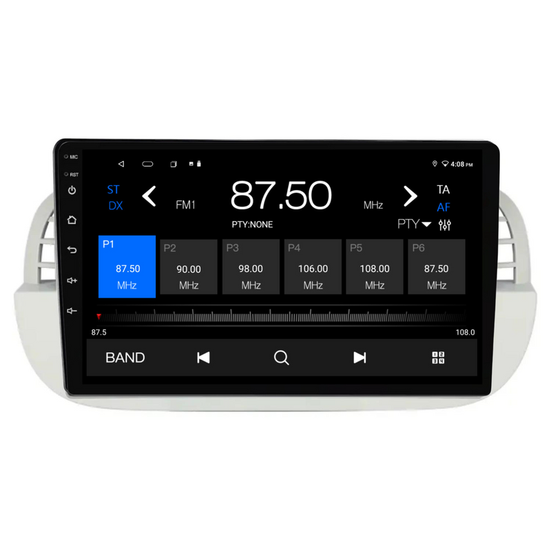 Load image into Gallery viewer, Fiat 500 (2007-2015) SILVER Plug & Play Head Unit Upgrade Kit: Car Radio with Wireless & Wired Apple CarPlay & Android Auto