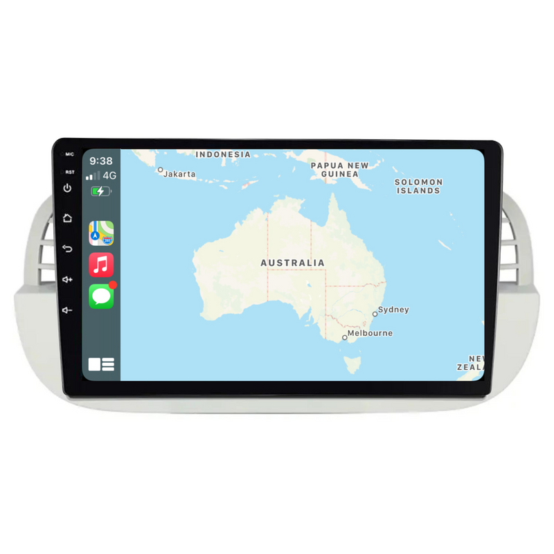 Load image into Gallery viewer, Fiat 500 (2007-2015) SILVER Plug & Play Head Unit Upgrade Kit: Car Radio with Wireless & Wired Apple CarPlay & Android Auto