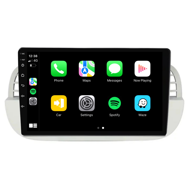 Load image into Gallery viewer, Fiat 500 (2007-2015) SILVER Plug & Play Head Unit Upgrade Kit: Car Radio with Wireless & Wired Apple CarPlay & Android Auto