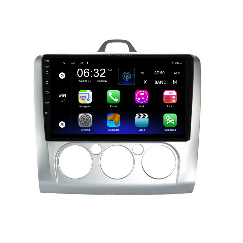 Load image into Gallery viewer, Ford Focus Manual AC (2005-2012) Plug & Play Head Unit Upgrade Kit: Car Radio with Wireless & Wired Apple CarPlay & Android Auto