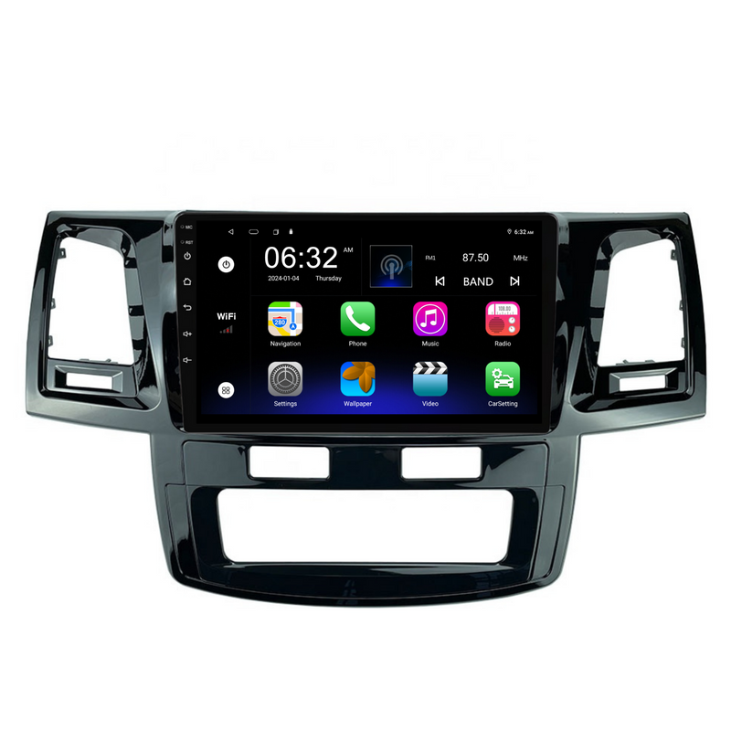 Load image into Gallery viewer, Toyota Hilux / N70 Auto AC (2008-2014) Plug & Play Head Unit Upgrade Kit: Car Radio with Wireless & Wired Apple CarPlay & Android Auto