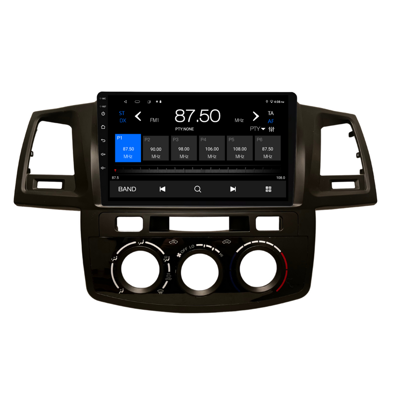 Load image into Gallery viewer, Toyota Hilux / N70 Manual AC - matte black (2005-2014) Plug & Play Head Unit Upgrade Kit: Car Radio with Wireless & Wired Apple CarPlay & Android Auto