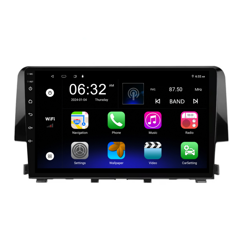 Load image into Gallery viewer, Honda Civic (2016-2020) Plug & Play Head Unit Upgrade Kit: Car Radio with Wireless & Wired Apple CarPlay & Android Auto