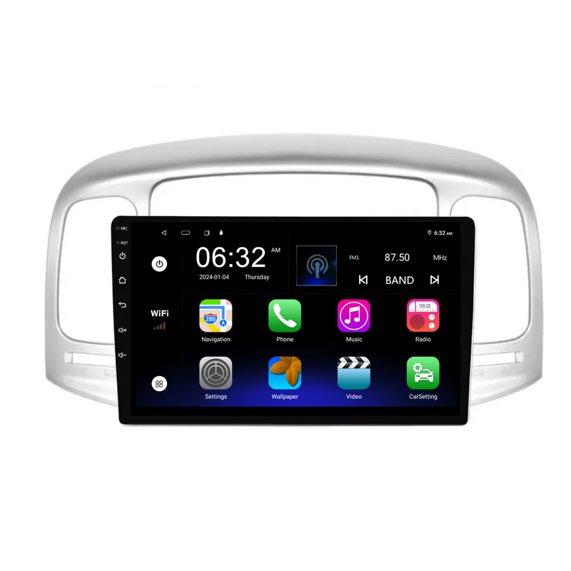 Load image into Gallery viewer, Hyundai Accent (2008-2011) Plug & Play Head Unit Upgrade Kit: Car Radio with Wireless & Wired Apple CarPlay & Android Auto