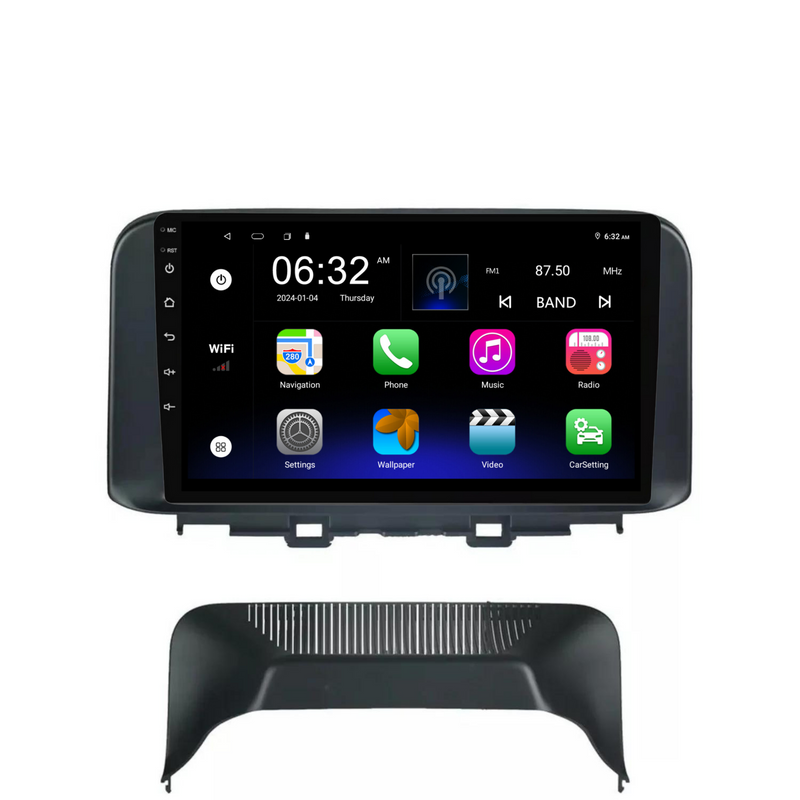 Load image into Gallery viewer, Hyundai Kona (2017-2019) Plug & Play Head Unit Upgrade Kit: Car Radio with Wireless & Wired Apple CarPlay & Android Auto