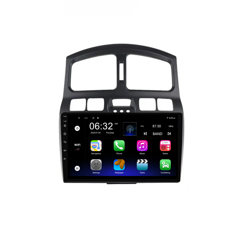 Load image into Gallery viewer, Hyundai Santa Fe (2000-2006) Plug & Play Head Unit Upgrade Kit: Car Radio with Wireless & Wired Apple CarPlay & Android Auto