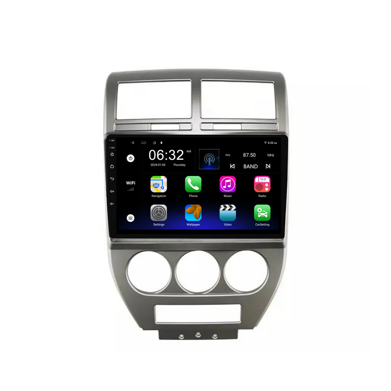 Load image into Gallery viewer, Jeep Compass (2007-2010) Plug & Play Head Unit Upgrade Kit: Car Radio with Wireless & Wired Apple CarPlay & Android Auto