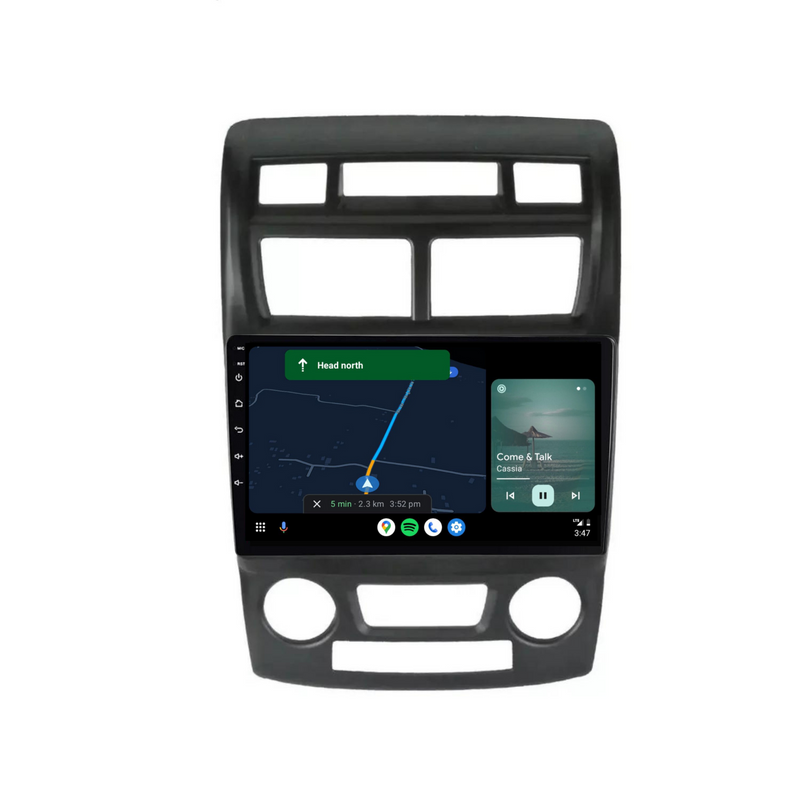 Load image into Gallery viewer, Kia Sportage (AUTO AC) (2007-2010) Plug & Play Head Unit Upgrade Kit: Car Radio with Wireless & Wired Apple CarPlay & Android Auto