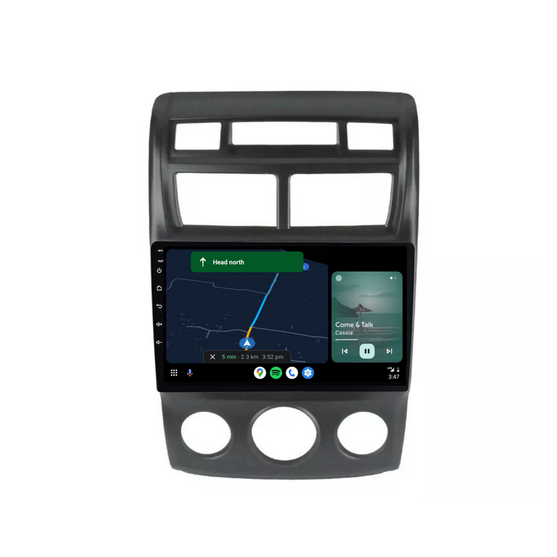 Load image into Gallery viewer, Kia Sportage (MANUAL AC) (2007-2010) Plug & Play Head Unit Upgrade Kit: Car Radio with Wireless & Wired Apple CarPlay & Android Auto