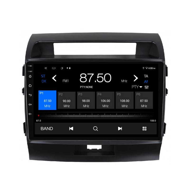 Load image into Gallery viewer, Toyota Landcruiser 200 Series MATTE BLACK (2008-2015) Plug & Play Head Unit Upgrade Kit: Car Radio with Wireless & Wired Apple CarPlay & Android Auto