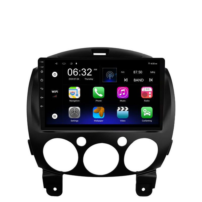 Load image into Gallery viewer, Mazda 2 (2007-2014) Plug & Play Head Unit Upgrade Kit: Car Radio with Wireless & Wired Apple CarPlay & Android Auto