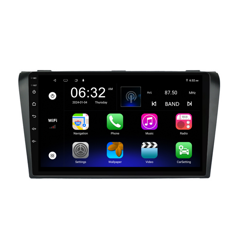 Load image into Gallery viewer, Mazda3 Simple (2004-2012) Plug & Play Head Unit Upgrade Kit: Car Radio with Wireless & Wired Apple CarPlay & Android Auto