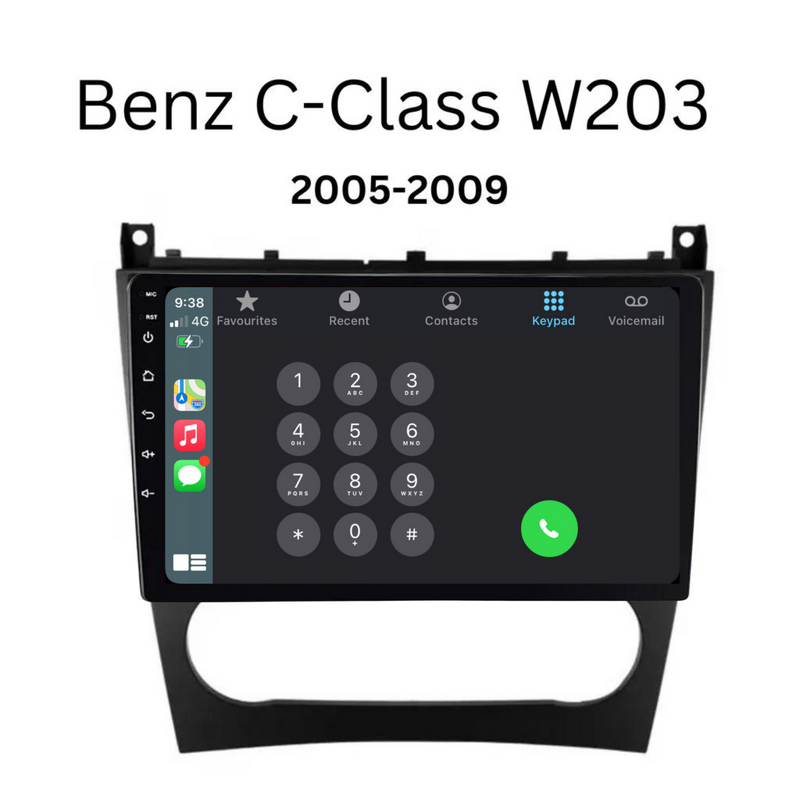 Load image into Gallery viewer, Mercedes Benz C-Class / W203 (2005-2009) Plug & Play Head Unit Upgrade Kit: Car Radio with Wireless & Wired Apple CarPlay & Android Auto