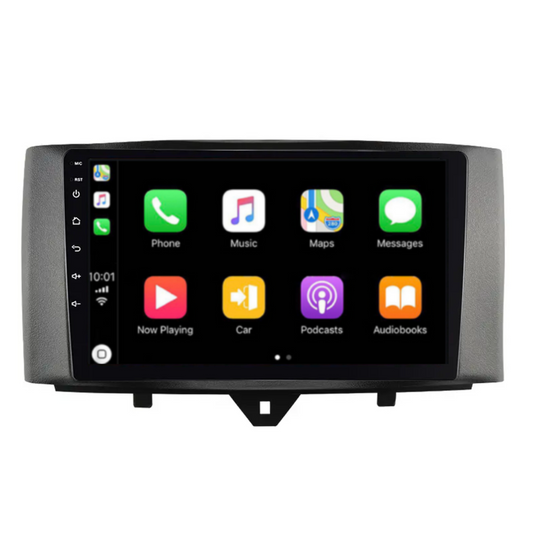 Mercedes Benz Smart (2011-2015) Plug & Play Head Unit Upgrade Kit: Car Radio with Wireless & Wired Apple CarPlay & Android Auto