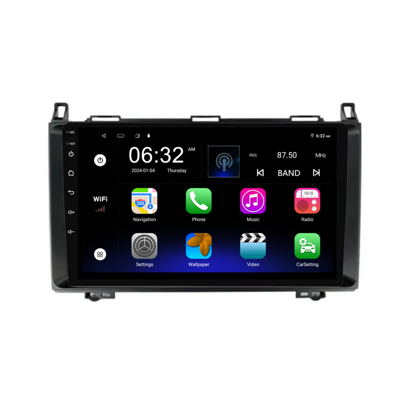 Load image into Gallery viewer, Mercedes Benz W169/W245 Viano Vito W639 Sprinter/B200/W906 Plug & Play Head Unit Upgrade Kit: Car Radio with Wireless & Wired Apple CarPlay & Android Auto