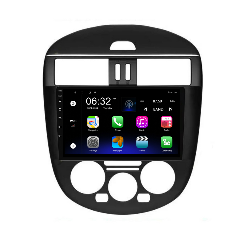 Load image into Gallery viewer, Nissan Tiida (2011-2015) Manual AC Plug & Play Head Unit Upgrade Kit: Car Radio with Wireless & Wired Apple CarPlay & Android Auto