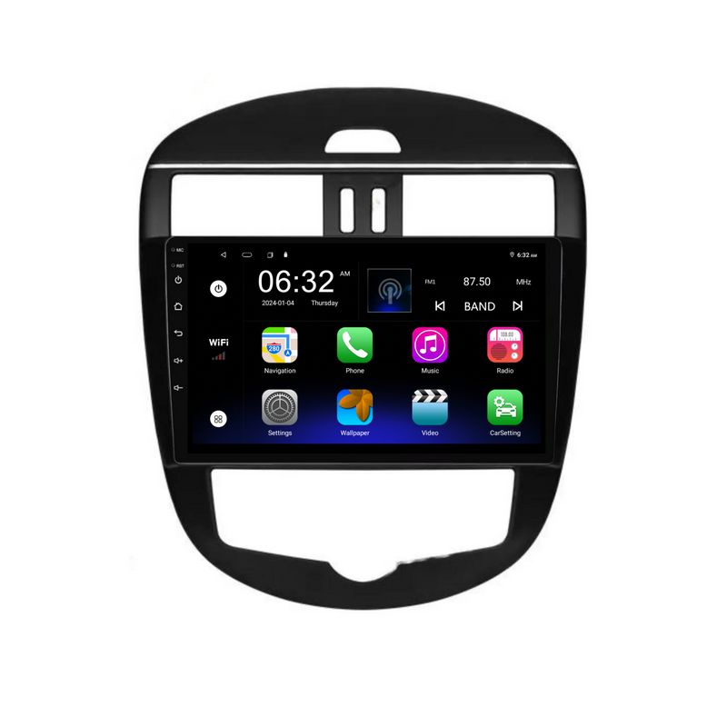 Load image into Gallery viewer, Nissan Tiida (2011-2015) Auto AC Plug & Play Head Unit Upgrade Kit: Car Radio with Wireless & Wired Apple CarPlay & Android Auto