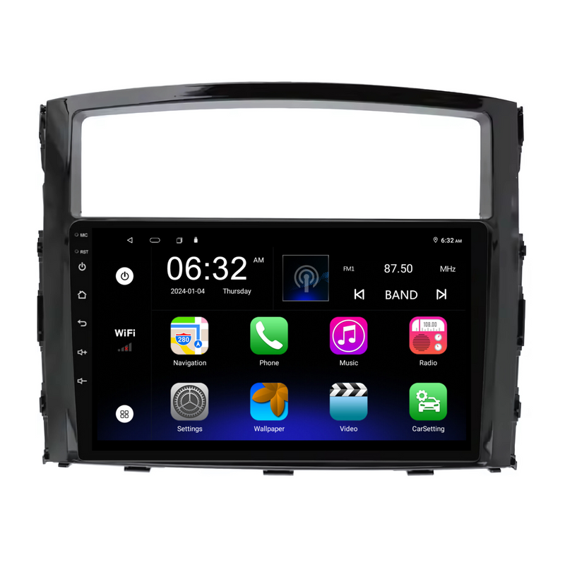 Load image into Gallery viewer, Mitsubishi Pajero GLOSS BLACK (2006-2016) Plug & Play Head Unit Upgrade Kit: Car Radio with Wireless & Wired Apple CarPlay & Android Auto