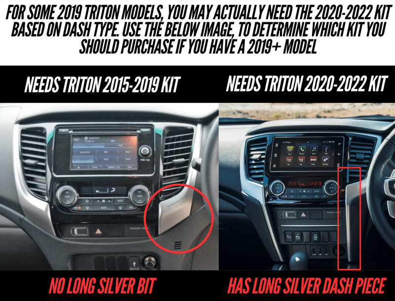 Load image into Gallery viewer, Mitsubishi Triton AUTO AC (2015-2019) Plug & Play Head Unit Upgrade Kit: Car Radio with Wireless & Wired Apple CarPlay & Android Auto
