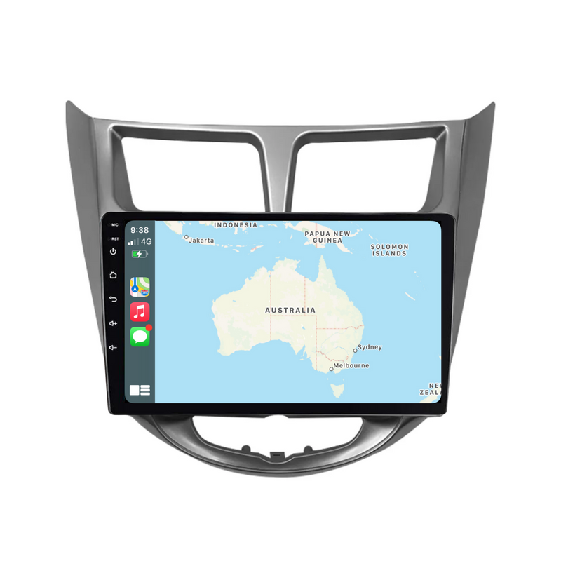 Load image into Gallery viewer, Hyundai Solaris/Accent AUTO AC (2010-2016) Plug & Play Head Unit Upgrade Kit: Car Radio with Wireless & Wired Apple CarPlay & Android Auto