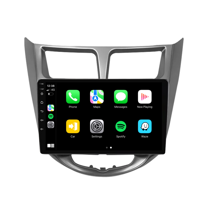 Load image into Gallery viewer, Hyundai Solaris/Accent AUTO AC (2010-2016) Plug & Play Head Unit Upgrade Kit: Car Radio with Wireless & Wired Apple CarPlay & Android Auto