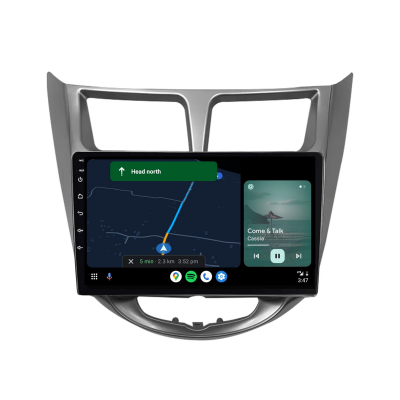 Load image into Gallery viewer, Hyundai Solaris/Accent AUTO AC (2010-2016) Plug & Play Head Unit Upgrade Kit: Car Radio with Wireless & Wired Apple CarPlay & Android Auto