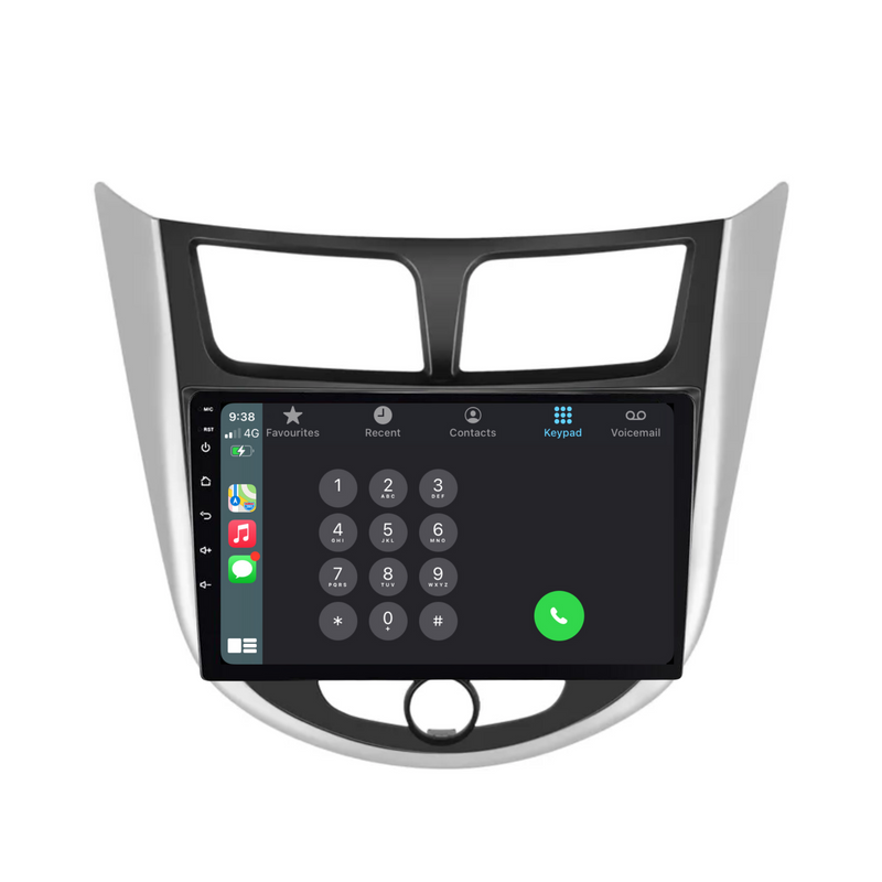 Load image into Gallery viewer, Hyundai Solaris/Accent Manual AC (2010-2016) Plug & Play Head Unit Upgrade Kit: Car Radio with Wireless & Wired Apple CarPlay & Android Auto