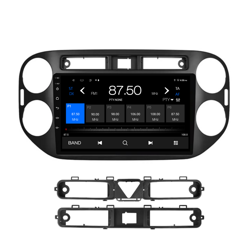 Load image into Gallery viewer, Volkswagen Tiguan BLACK (2010-2016) Plug & Play Head Unit Upgrade Kit: Car Radio with Wireless & Wired Apple CarPlay & Android Auto
