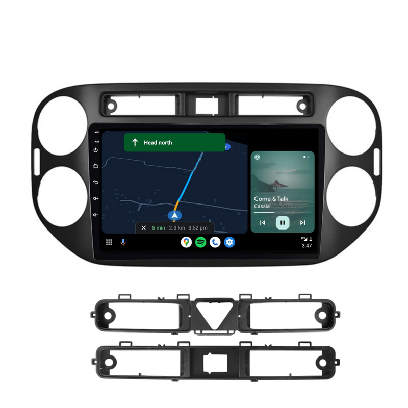 Load image into Gallery viewer, Volkswagen Tiguan BLACK (2010-2016) Plug & Play Head Unit Upgrade Kit: Car Radio with Wireless & Wired Apple CarPlay & Android Auto