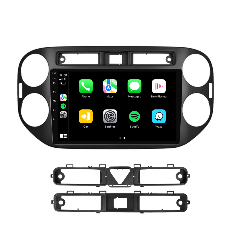 Load image into Gallery viewer, Volkswagen Tiguan BLACK (2010-2016) Plug & Play Head Unit Upgrade Kit: Car Radio with Wireless & Wired Apple CarPlay & Android Auto