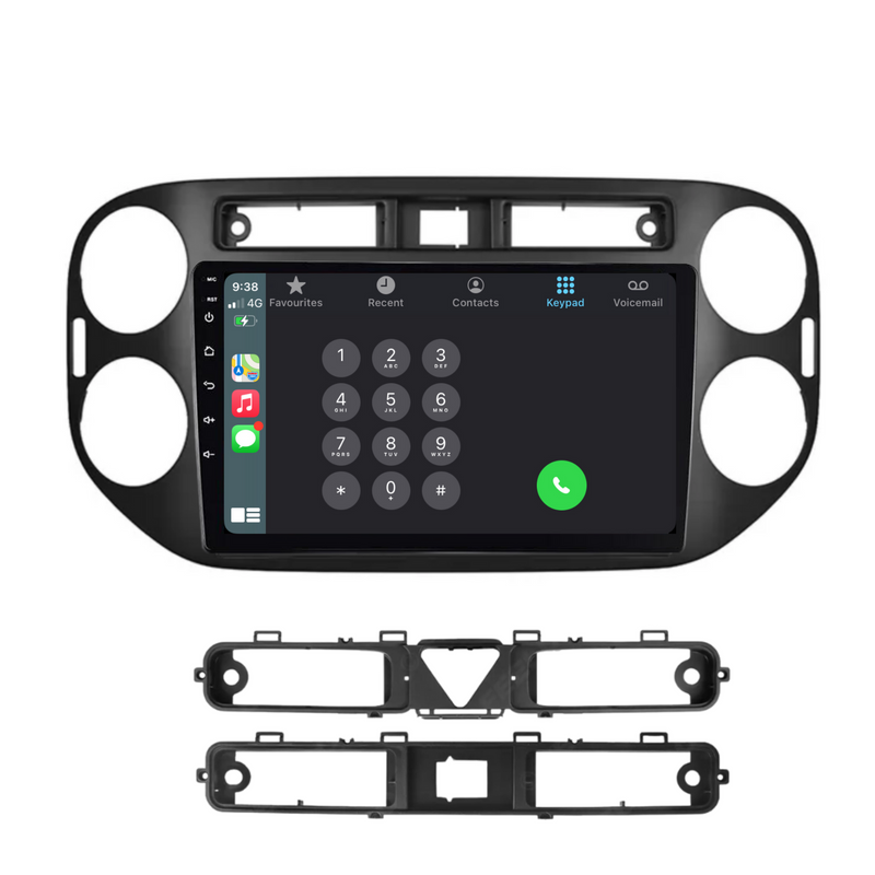 Load image into Gallery viewer, Volkswagen Tiguan BLACK (2010-2016) Plug & Play Head Unit Upgrade Kit: Car Radio with Wireless & Wired Apple CarPlay & Android Auto