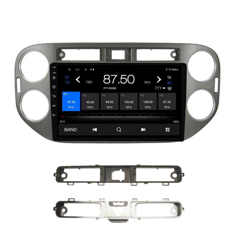 Load image into Gallery viewer, Volkswagen Tiguan SILVER (2010-2016) Plug & Play Head Unit Upgrade Kit: Car Radio with Wireless & Wired Apple CarPlay & Android Auto