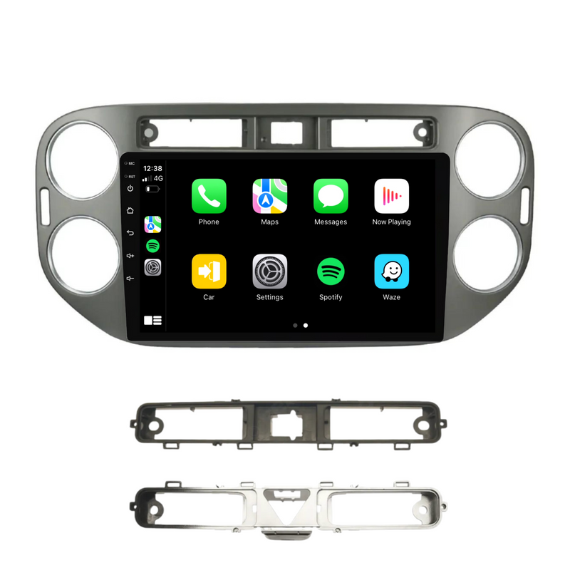 Load image into Gallery viewer, Volkswagen Tiguan SILVER (2010-2016) Plug & Play Head Unit Upgrade Kit: Car Radio with Wireless & Wired Apple CarPlay & Android Auto