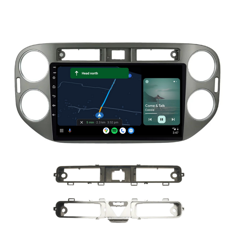 Load image into Gallery viewer, Volkswagen Tiguan SILVER (2010-2016) Plug & Play Head Unit Upgrade Kit: Car Radio with Wireless & Wired Apple CarPlay & Android Auto