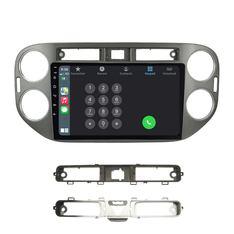 Load image into Gallery viewer, Volkswagen Tiguan SILVER (2010-2016) Plug & Play Head Unit Upgrade Kit: Car Radio with Wireless & Wired Apple CarPlay & Android Auto