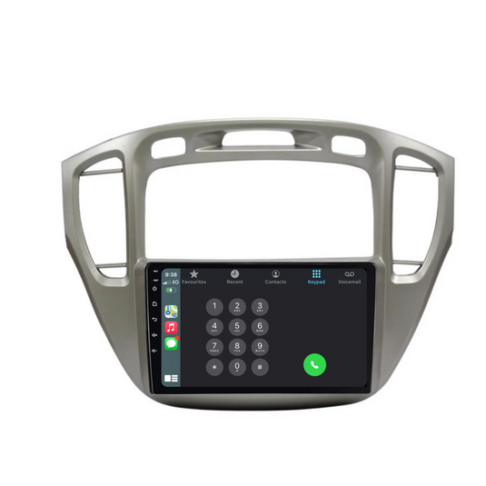 Toyota Kluger (2001-2007) Plug & Play Head Unit Upgrade Kit: Car Radio with Wireless & Wired Apple CarPlay & Android Auto